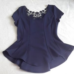 BCX Navy Blue Blouse